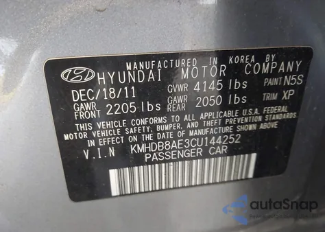 2012 Hyundai Elantra Touring Gls из США, поврежденный, VIN KMHDB8AE3CU144252